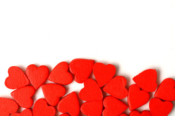 red heart on white background 