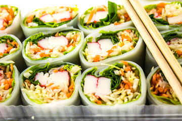 Fresh thai vegetable rolls