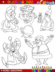 Cartoon Christmas Themes for Coloring