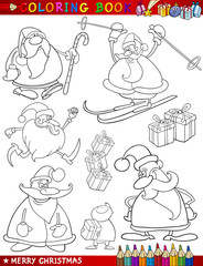 Cartoon Christmas Themes for Coloring