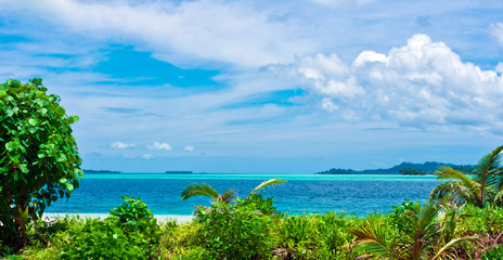 Tropical desert islands landscape