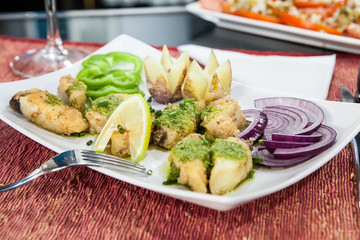Deep fried hake