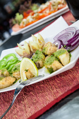 Deep fried hake
