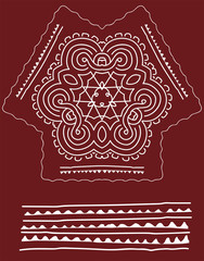 Folk Motif Design wall painting