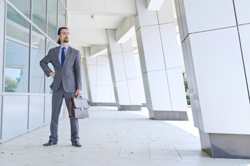 Young businessman on the street