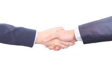 Handshake of the two businessmen,