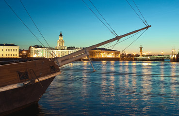 St.Petersburg, Russia. Neva River and Spit of Vasilyevsky Island