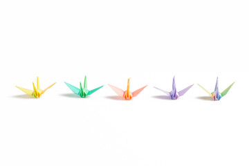 Colorful paper birds