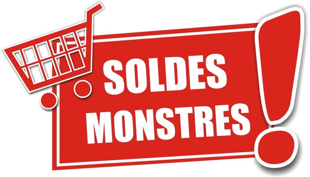 &eacute;tiquette soldes monstres