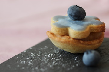 Sablé à la myrtille et à la pomme