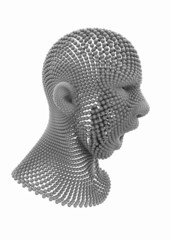 Human Head made of Spheres
