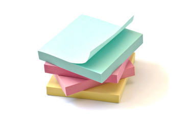 Multicolored stickers isolated on white