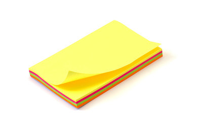 Multicolored stickers isolated on white