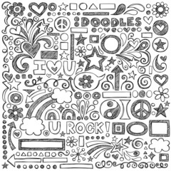 Sketchy Notebook Doodles Vector Design Elements Illustration