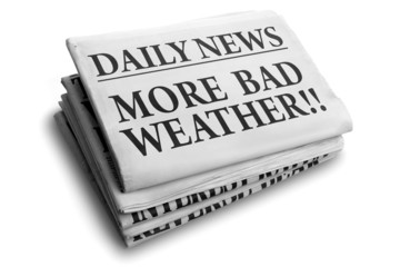More bad weather daily newspaper headline