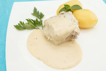 fish with potatoes