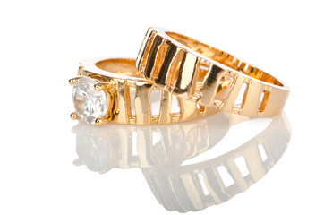 Jewellery ring isolated on white