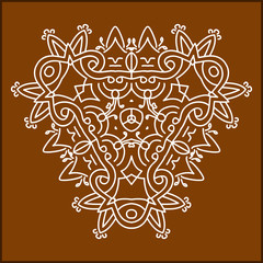 Folk Motif Design wall painting