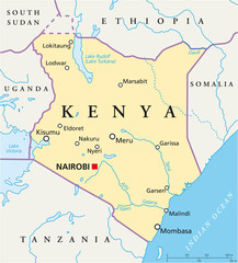 Kenya map (Kenia Landkarte)