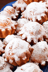 cakes with sugar powder