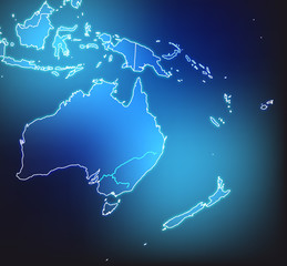 Landkarte von Australien/Ozeanien