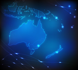 Australien/Ozeanien  mit Hauptstädten