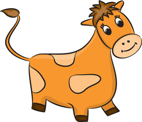 Cartoon cow. Vector