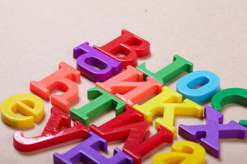 Fototapeta premium Plastic alphabet letters