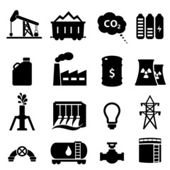 Oil and energy icon set - 45321270