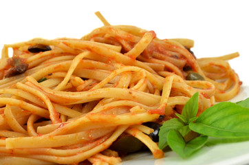 Close up of spaghetti