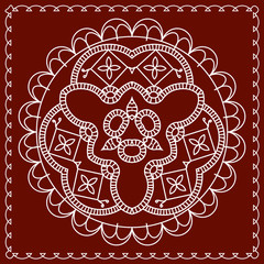 Folk Motif Design wall painting