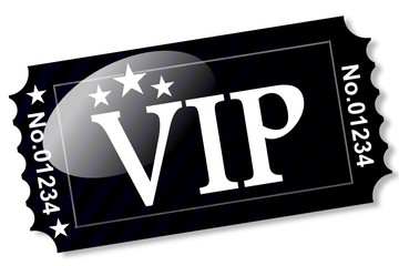 Ticket - VIP auf Schwarz