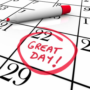 Great Day Calendar Date Circled Red Marker