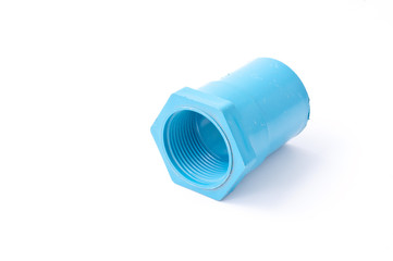 Modern water drain pipes  Isolated on white