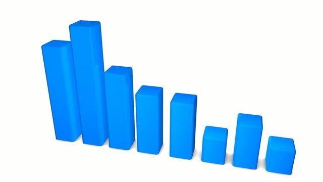 3d animation rendering, bar chart.
