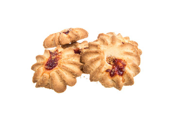 sweet cookies isolated on a white background
