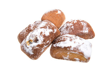 sweet cookies isolated on a white background