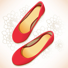 Vector red shoes