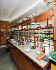 chemical cabinet at school