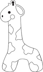 Cute Giraffe Toy - Vector