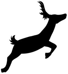 Silhouette Running Deer