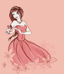 Pretty young woman portrait