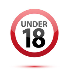 Under eighteen sign