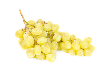 White grapes isolated on white background