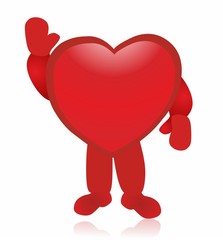 red heart - greeting