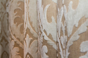 Drapery with pattern.