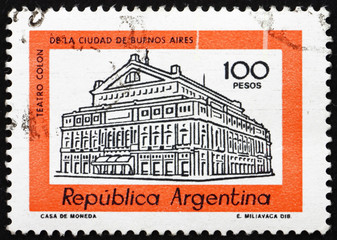 Postage stamp Argentina 1978 Columbus Theater, Buenos Aires
