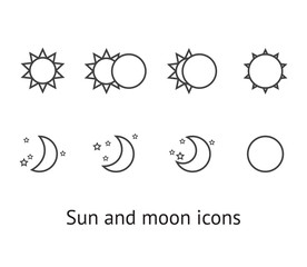 Sun and moon icons