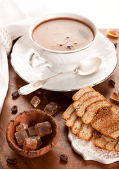 cup of coffee and sweets