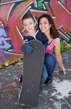 Kid with Skateboard